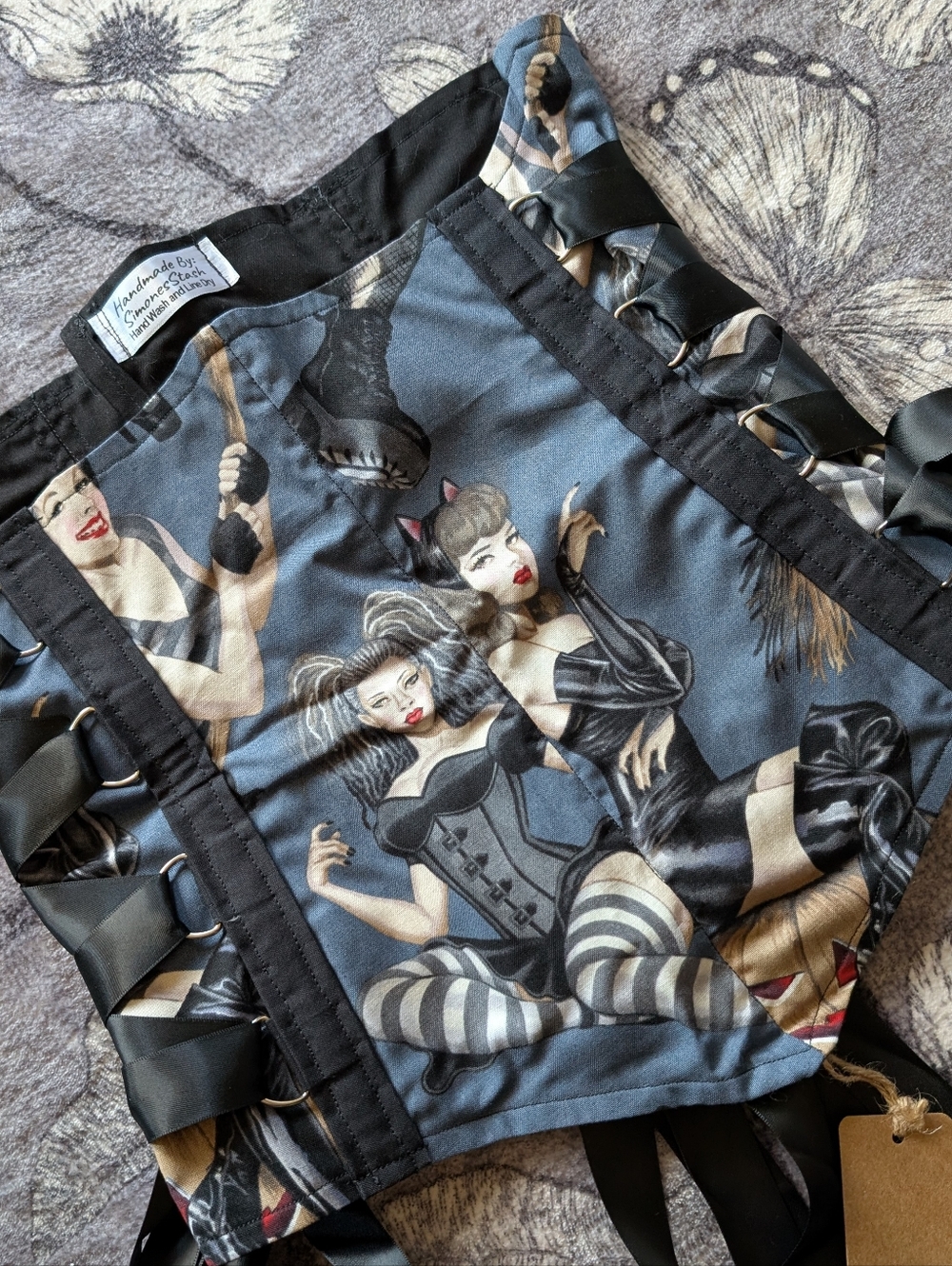 Goth Girl Underbust Corset Top - Picture 2 of 4